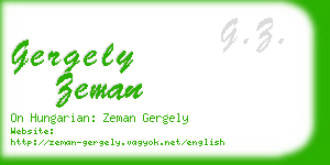 gergely zeman business card